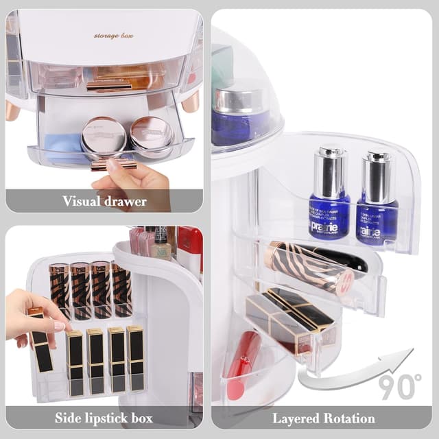 Detalle 2 de LZDMY Makeup Storage Organiser 1-drawer cosmetics organiser