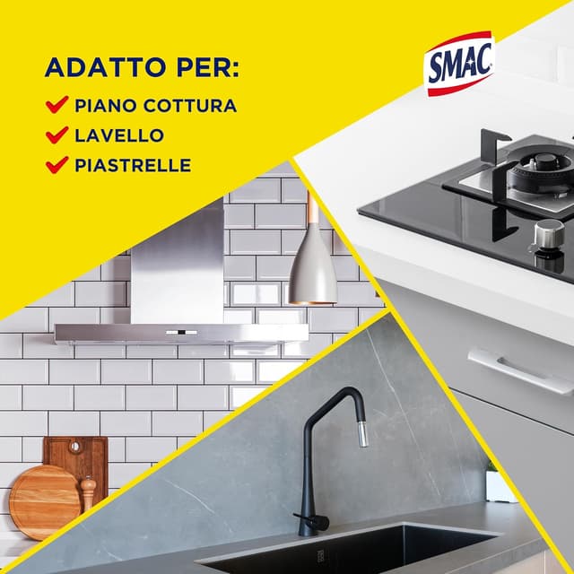 Detalle de Smac Sgrassatore Cucina al Limone spray multisuperficie con tecnologia Zero Aloni, 650 ml (12 pezzi)