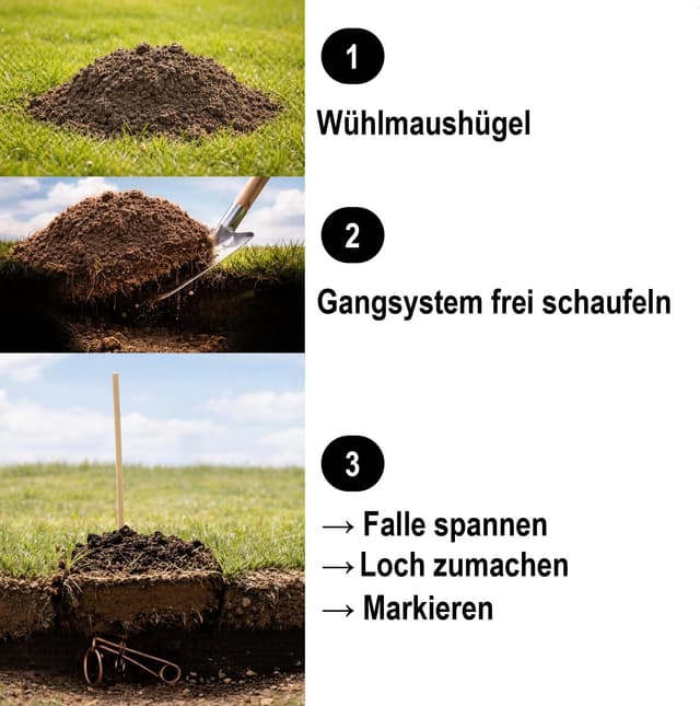 Detalle de com-four® 3 pièges à campagnols forme bavaroise en fil d’acier cuivré (lot de 3)