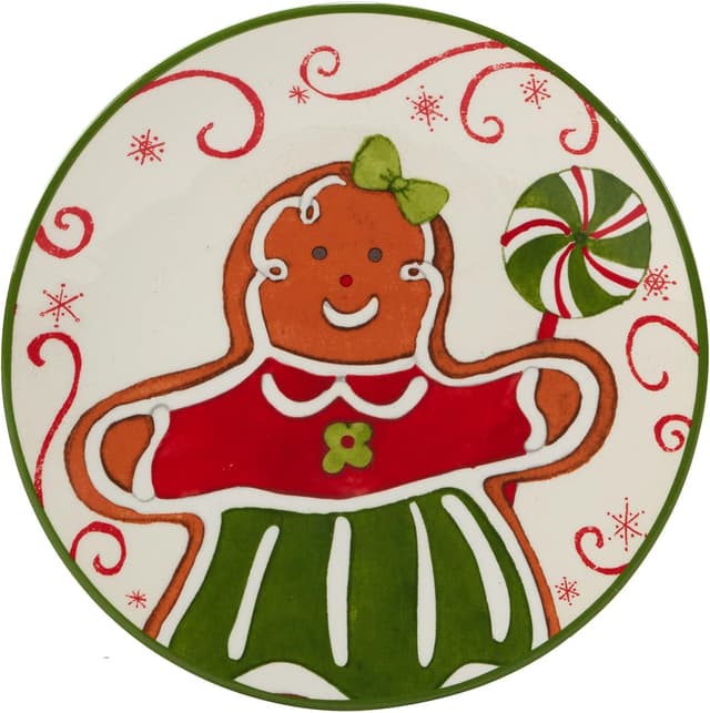 Detalle de Certified International Holiday Magic Gingerbread 6" Canape Plates (Set of 4)