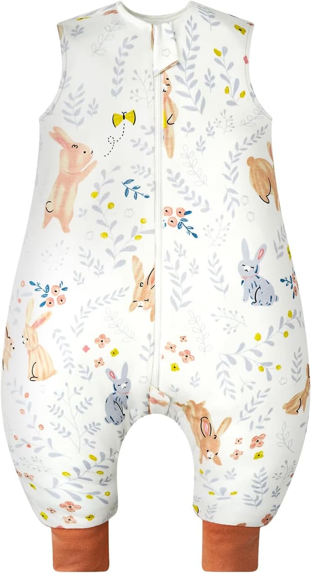 Detalle de WYTbaby Sacco Nanna con piedini in cotone 1 TOG, per tutto l’anno (3-4 anni)