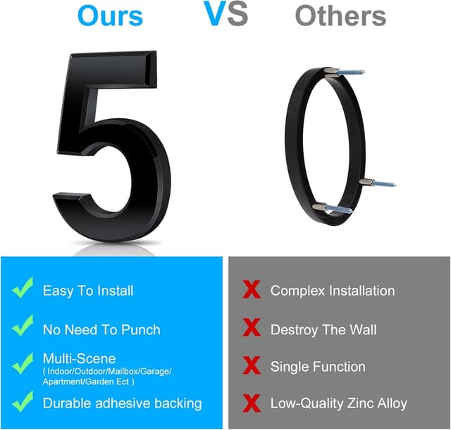 Thumbnail 4 de Vicloon Targa civico 3D ABS 7,5 cm