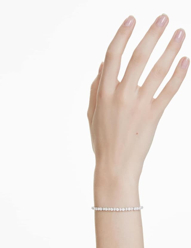 Thumbnail 4 de Swarovski Pulsera Tennis Matrix perla blanca, rodio 💍