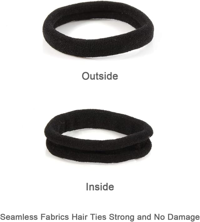 Detalle de HOYOLS élastiques cheveux noirs 4 cm