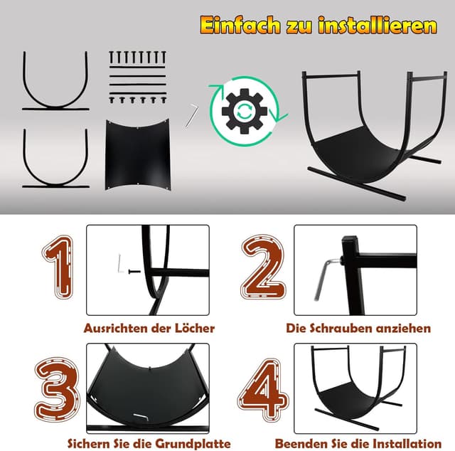 Thumbnail 4 de Froadp soporte para leña 44x37x40cm