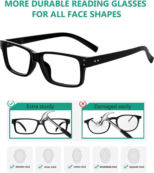 Detalle de Eyekepper Lesebrille 5er Pack mit 51 mm