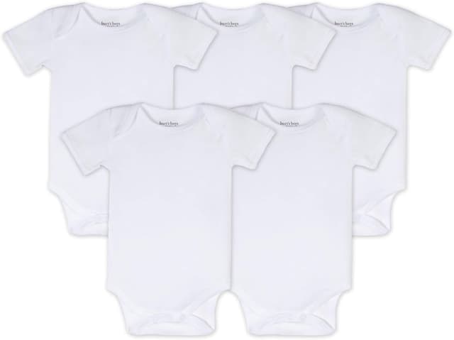 Detalle de Burt's Bees Baby Bodysuits (Short & Long Sleeve) — 5-Pack in 100% Organic Cotton