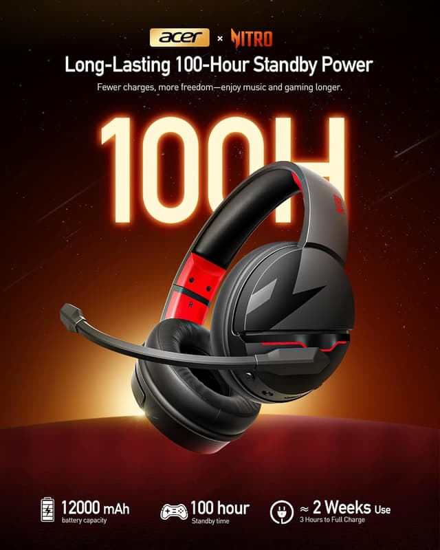 Detalle 2 de acer Wireless Gaming Headset 100H Battery