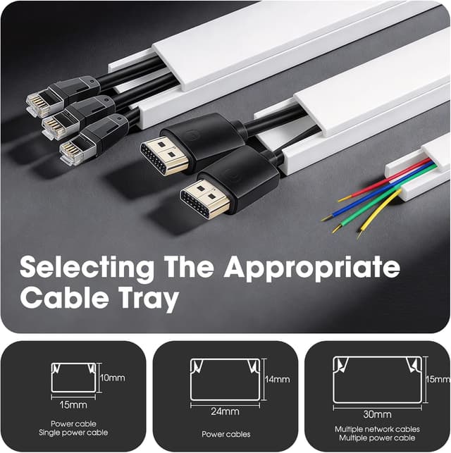 Detalle de Flow fire L400mm x W24mm cable trunking 4.8m