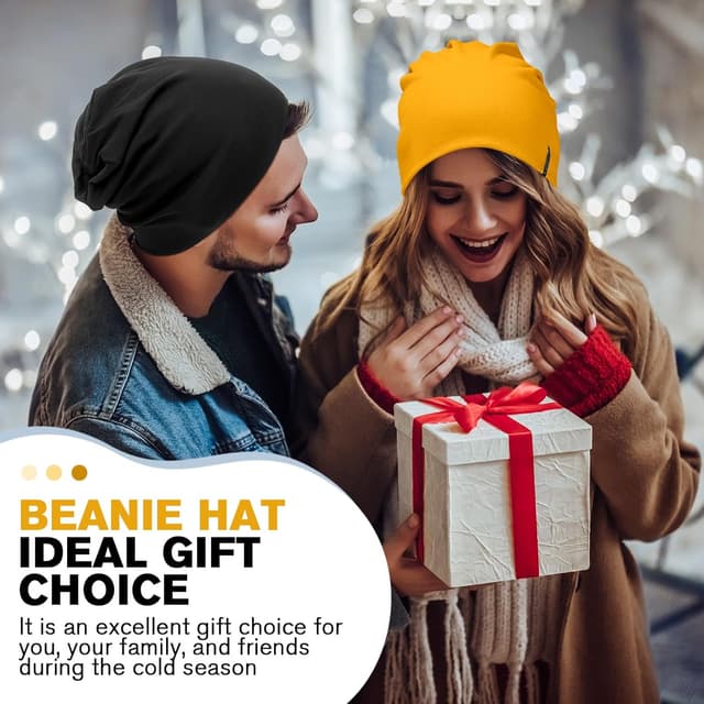 Detalle 2 de HAMUNI Slouchy Beanie Mütze 92% Baumwolle