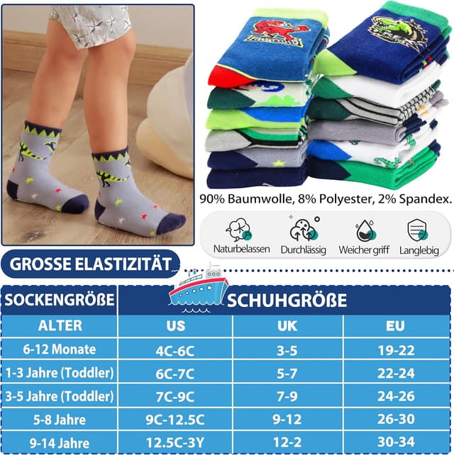 Thumbnail 4 de Welwoos Stoppersocken Jungen 12 Paar