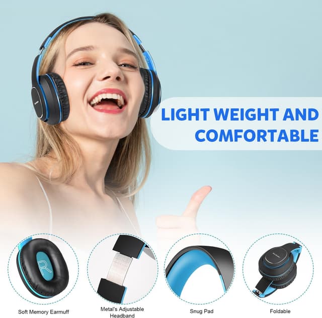 Detalle 2 de WorWoder W-915 Bluetooth headphones 80 hours