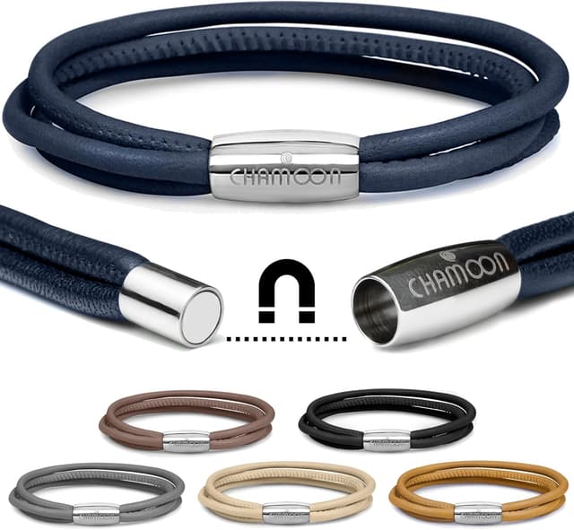 Thumbnail 6 de CHAMOON® Premium Lederarmband für Damen (Nappaleder) mit Magnetverschluss & über 80 Charms