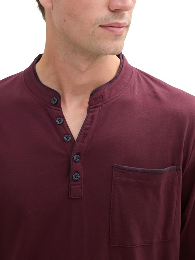 Detalle de TOM TAILOR maglietta uomo a maniche lunghe: comfort e vestibilità per l’uso quotidiano