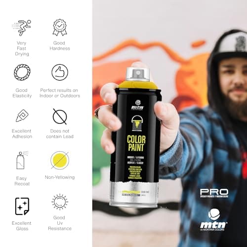 Thumbnail 3 de Montana Colors MTN PRO RAL-1023 Spray Amarillo Tráfico 🚦