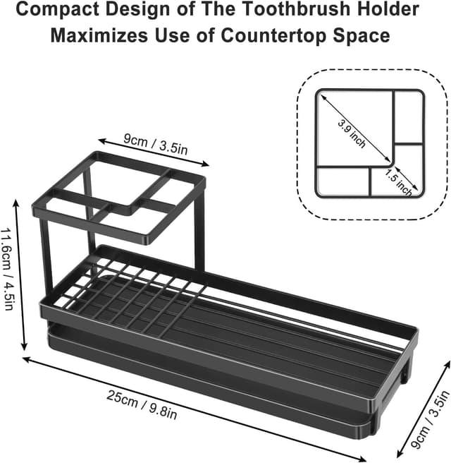 Thumbnail 1 de IWTTWY Toothbrush Holder with Dispenser for Bathroom 🪥