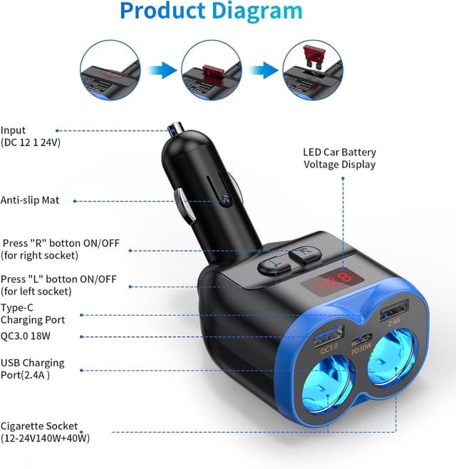 Thumbnail 1 de NEUTYPECHIC Caricabatteria Auto 180W