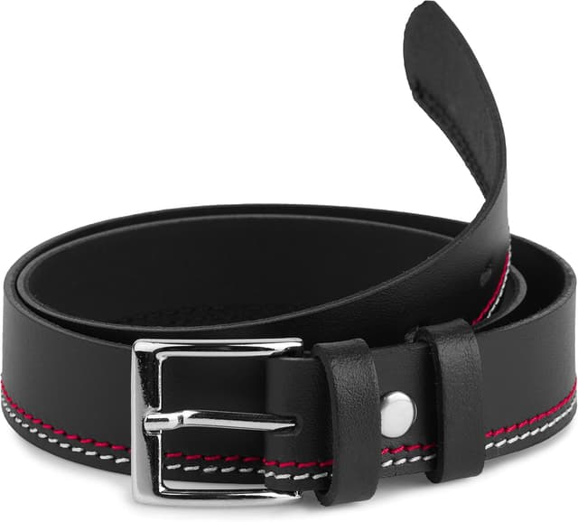 Detalle de Ladeheid Kinder Ledergürtel K1D5 – 2,5 cm breit mit klassischer Schnalle