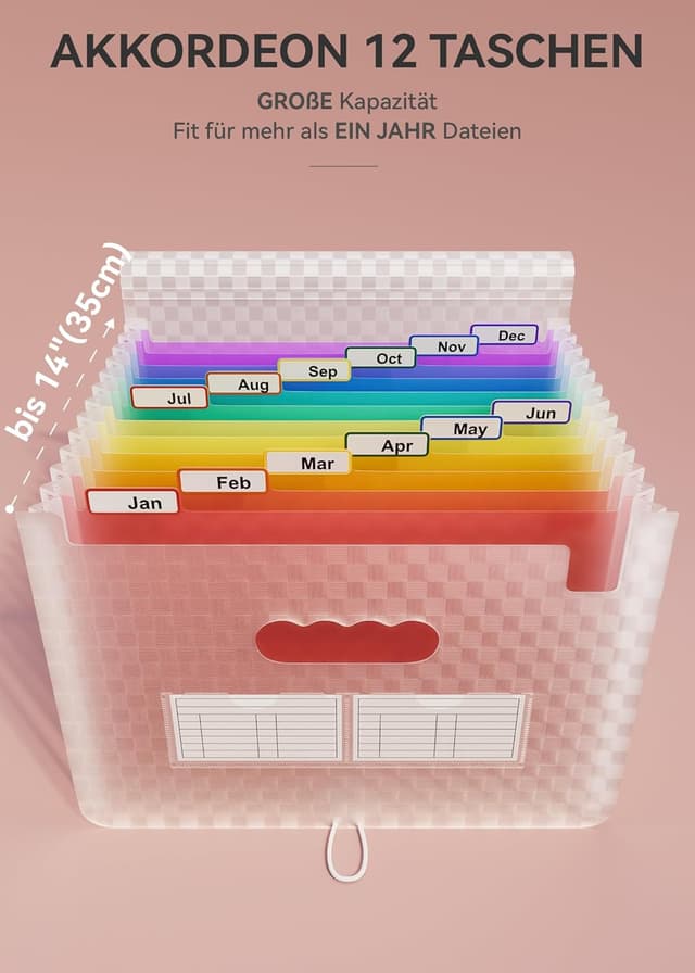 Detalle 2 de ABC life Dokumentenmappe A4 13 Fächer