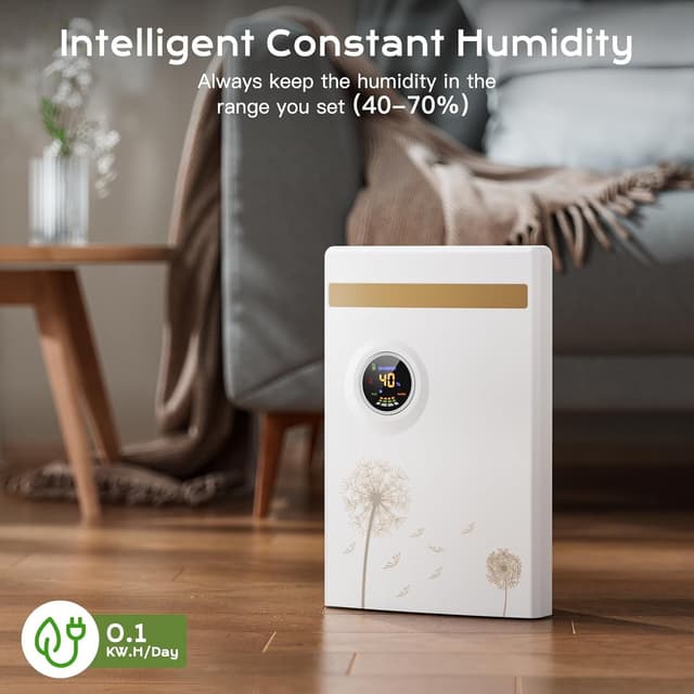 Detalle 2 de Dehumidifier for Home 2.2L (GB-100) – Electric Dehumidifier with UV Purification, 1–24 Hour Timer & Remote Control