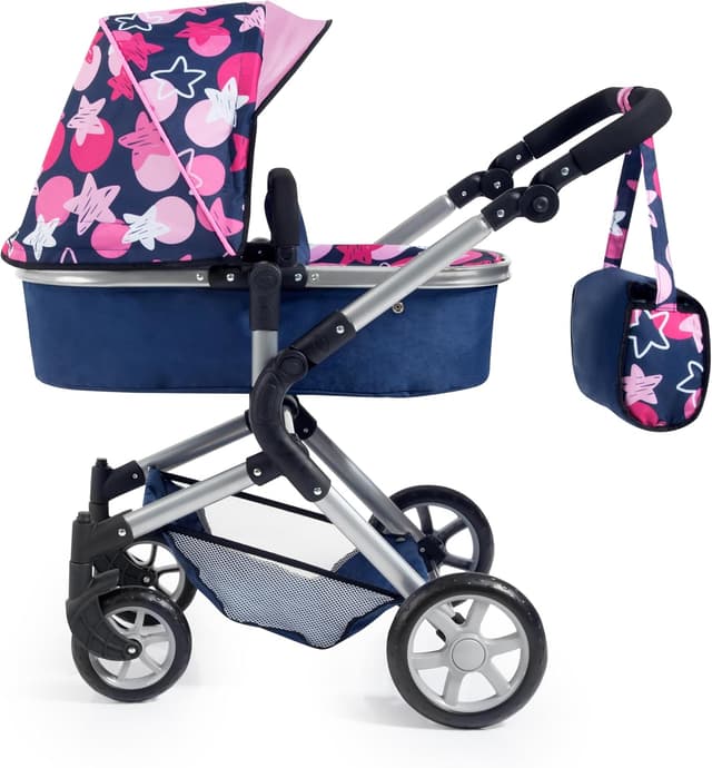 Thumbnail 2 de Bayer Design 18169AA Landau pour poupée convertible bleu à étoiles roses