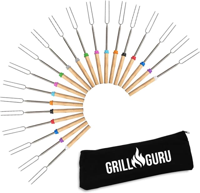 Thumbnail 6 de Grill Guru S’mores Sticks for Fire Pit (32 in, 10-Pack) Stainless Forks for Outdoor Roasting