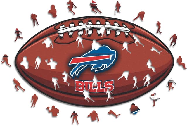 Detalle de Iconic Puzzles Buffalo Bills – Puzzle en bois sous licence NFL, 150 pièces (taille S)