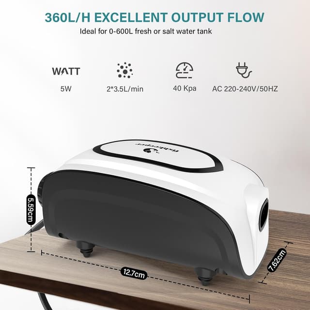 Thumbnail 1 de fishkeeper Bulleur réglable 358 L/H pour aquarium