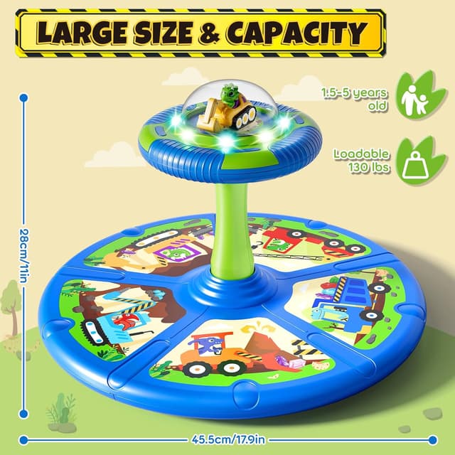 Thumbnail 5 de Lehoo Castle Dino Construction Truck 360° spinning seat for toddlers