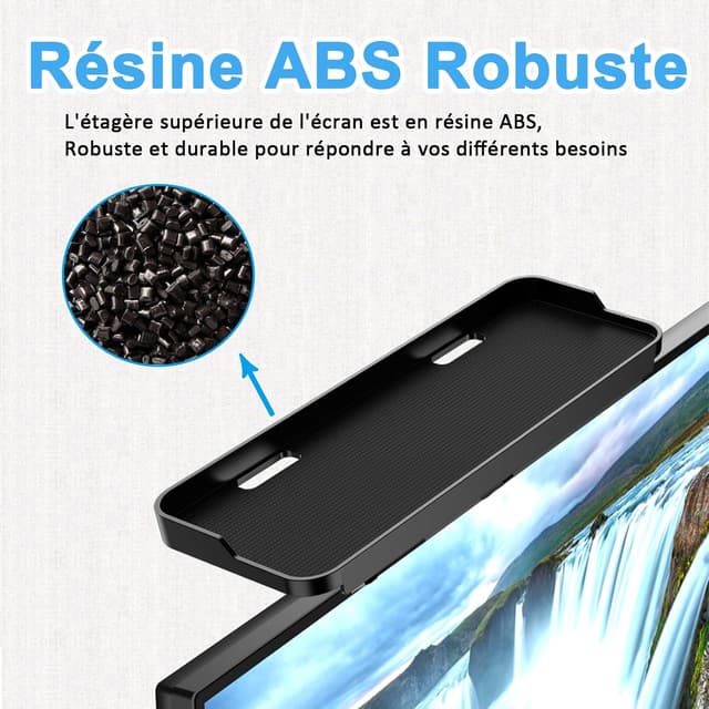 Thumbnail 6 de JXMTSPW : étagère supérieure pour TV et écrans (2 pièces) en ABS