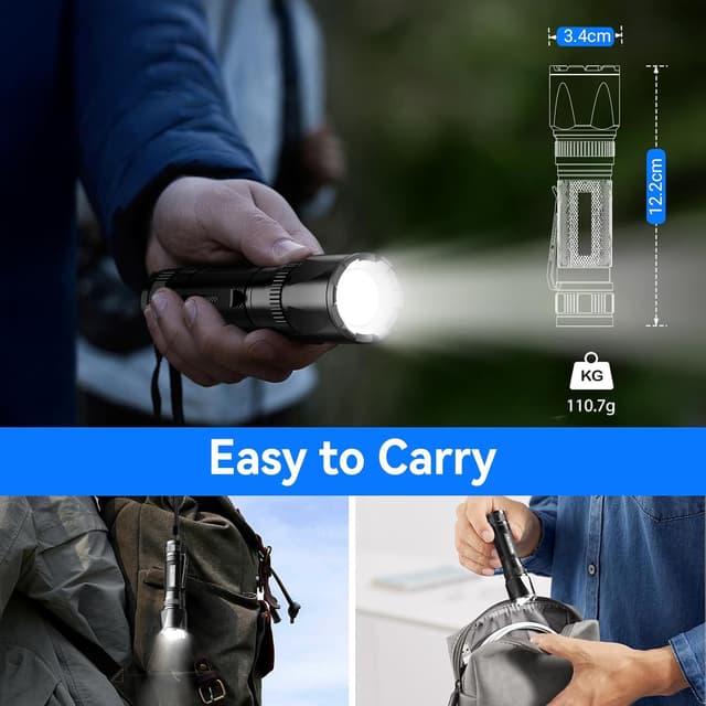 Detalle 1 de GEARLITE LED Torch Rechargeable 3500LM ⌛️?