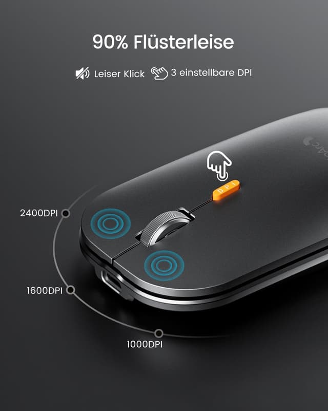 Thumbnail 5 de ProtoArc KM100-A Kabelloses Tastatur‑Maus Set 1200 mAh