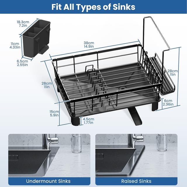 Thumbnail 5 de Escurridor de platos Vividreamore 360° negro