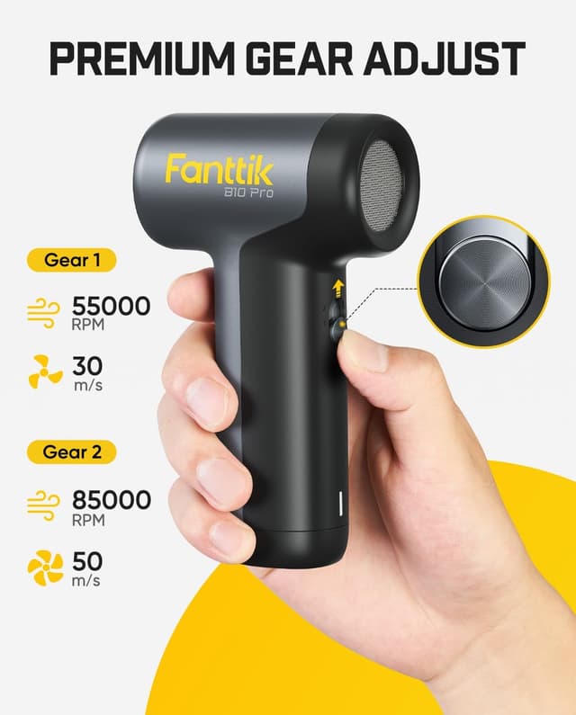 Detalle de Fanttik B10 Pro kabelloses Staubgebläse (110.000 U/min) für PC & Werkbank