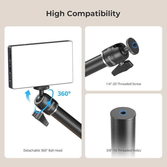 Detalle de SMALLRIG Kit de support de bureau 4938 pour bras de caméra avec rotule 360°