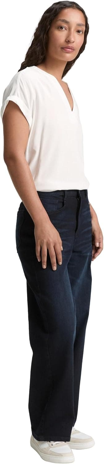 Detalle 2 de TOM TAILOR 1046212 camicia da donna in viscosa, maniche corte e vestibilità regular