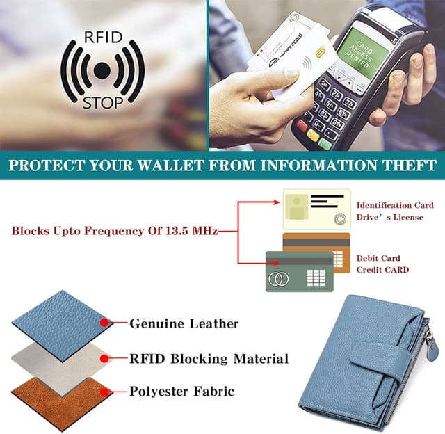 Thumbnail 6 de SENDEFN RFID Blocking Leather Wallet