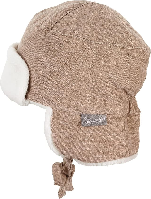 Detalle de Sterntaler Baby Jungen Fliegermütze aus Feincord mit Teddyflausch