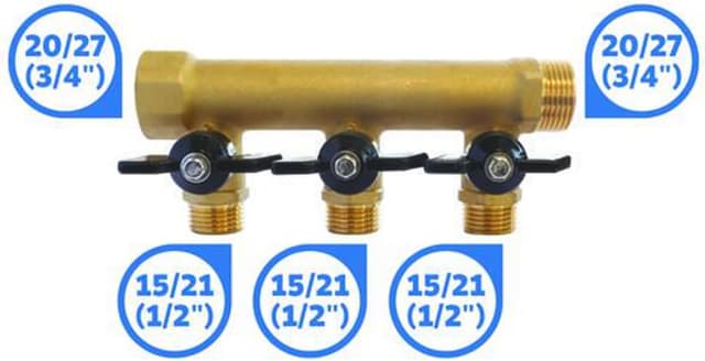 Thumbnail 4 de SOMATHERM FOR YOU colector de latón 3 salidas 20/27