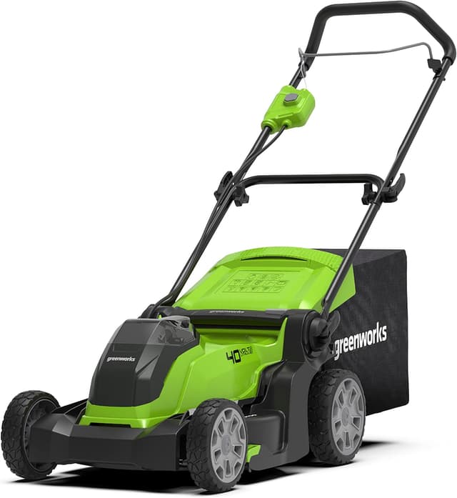 Detalle de Greenworks G40LM41 : tondeuse sans fil pour pelouses jusqu’à 500 m², coupe 41 cm (sans batterie ni chargeur)