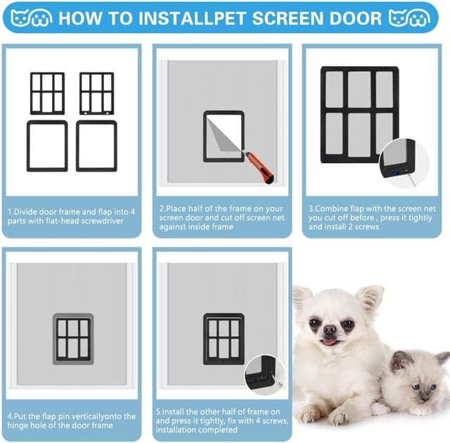 Thumbnail 5 de Adiwo Katzenklappe 31,5 x 25 cm Schwarz