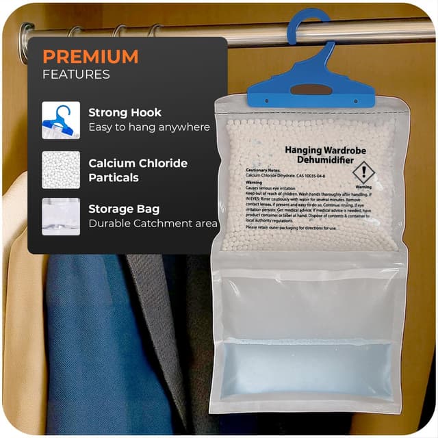 Thumbnail 4 de Roe Tenpo Wardrobe Dehumidifier Bags 12 Pack