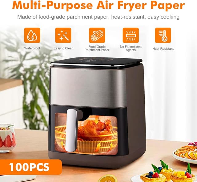 Thumbnail 1 de GRIFEMA Carta da forno per friggitrice ad aria 100 pezzi