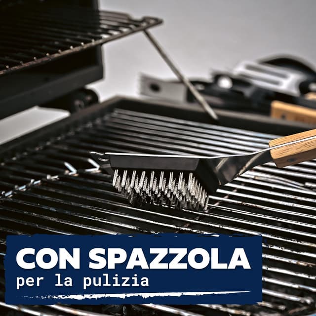 Thumbnail 6 de Praknu Set Barbecue 4 pezzi acciaio legno