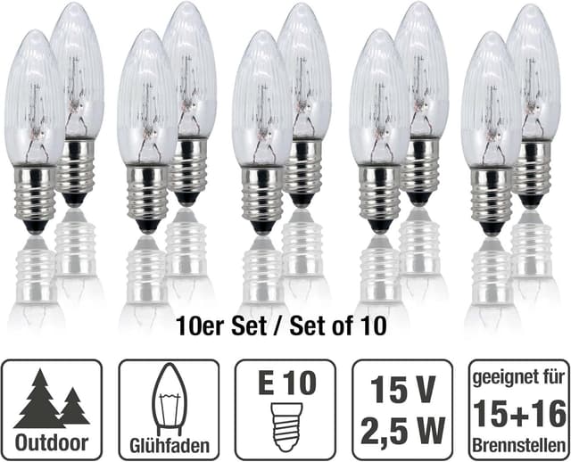 Thumbnail 1 de Hellum candele ricambio 10 pezzi 🕯