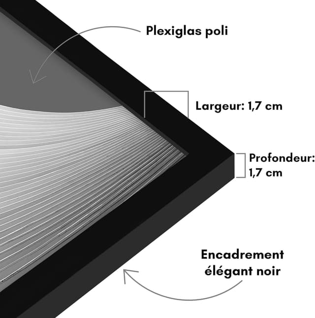 Detalle de Americanflat Cadre Photo 40x60 cm Noir đź–Ľ