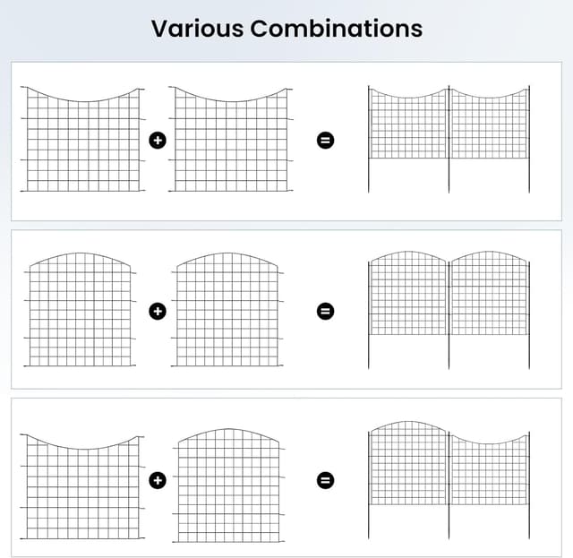 Thumbnail 5 de WOLTU Vallas Decorativas para Jardín 🏡 Set 10 Negro
