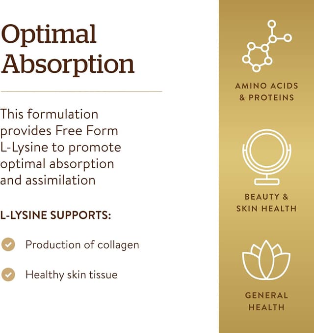 Thumbnail 4 de Solgar L-Lisina 1000 mg - 250 Comprimidos 💊