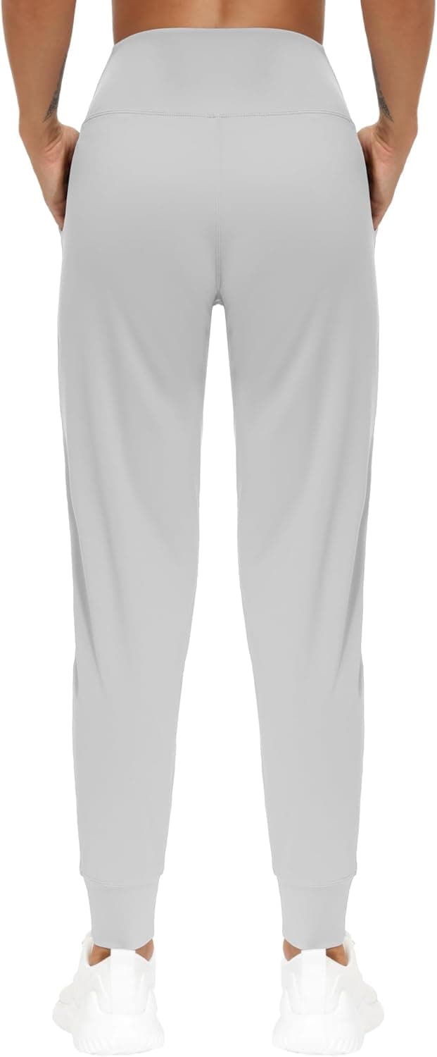 Detalle de THE GYM PEOPLE Jogginghose Damen: leichte High-Waist Sportleggings für Yoga, Laufen & Freizeit