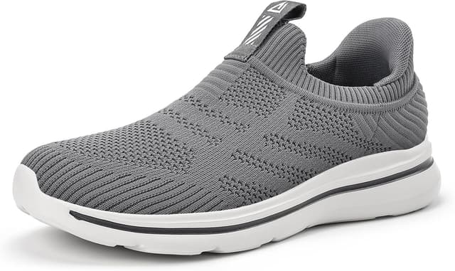 Detalle de ODCKOI Herren Hands-Free Sneaker – Schnürsenkellos, atmungsaktiv mit Mesh und weiter Zehenpartie